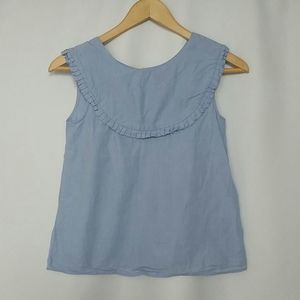 Jacadi Sleveless Blue Shirt Size 12A